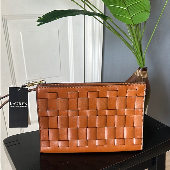 Lauren Ralph Lauren Handbags - Lauren Ralph Lauren Woven Leather Clutch